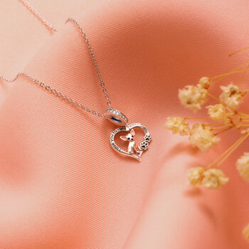 Sterling Silver Chihuahua Necklace Personalised Dog Gift, 3 of 7