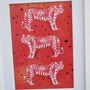 A5 Recycled Red Tiger Art Print, thumbnail 3 of 5