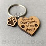 Pet Memorial Heart Keyring. You Left Pawprints, thumbnail 5 of 9