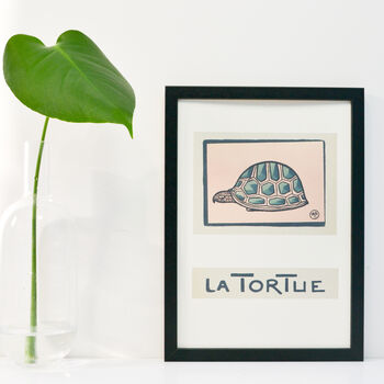 La Tortue Framed Vintage Tortoise Print, 3 of 4