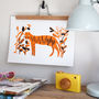 'Our Little Tiger' Illustrated Tiger Children's Print, thumbnail 1 of 2
