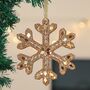 Set Of Three Handmade Snowflake Christmas Tree Baubles, thumbnail 3 of 3
