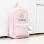 Pink Personalised Name/Initials Unisex Mini Backpack, thumbnail 3 of 7