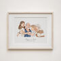 Personalised Grandmother Portrait, Hand Drawn From Photo, Custom Watercolour Artwork, Birthday Or Christmas Gift For Grandma Or Nana, thumbnail 3 of 10