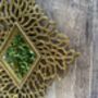Coral Inspired Gold Diamond Wall Mirror Home Decor Gift, thumbnail 6 of 9