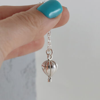 Silver Hot Air Balloon Necklace, 4 of 8