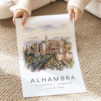 Granada Travel Poster Of Alhambra, 2 of 7