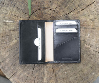 Woodland Range Small Bifold Black Leather Wallet Rfid Safe, 4 of 5