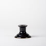Handcrafted Ceramic Ink Black Taper Candle Stick, thumbnail 2 of 3