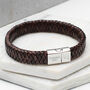 Personalised Graduation Leather Plaited Bracelet, thumbnail 1 of 4