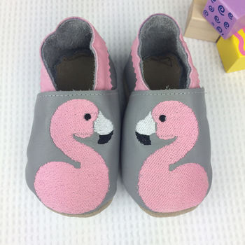Personalised Flamingo Baby Shoes Gift Box, 2 of 10