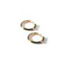 Gold Plated Sterling Silver Cz Enamel Hoop Earrings, thumbnail 2 of 9