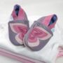 Dotty Fish Butterfly Soft Leather Baby Shoes With Barefoot Soles, thumbnail 5 of 11
