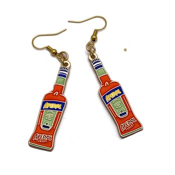 Gold Aperol Spritz Earrings, 2 of 2