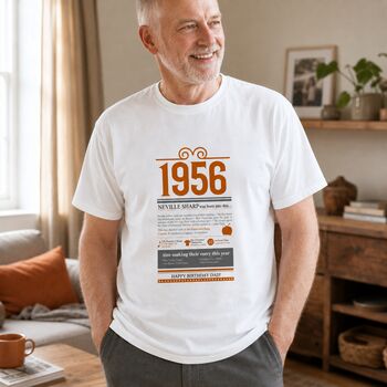 70th Birthday Gift T Shirt Of The Year 1956, 2 of 11