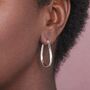 Large Sterling Silver Teardrop Hoop Earrings – 28mm, thumbnail 1 of 4