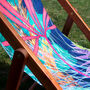 Stylish Canvas Deckchair Vibrant Colourful Botanics, thumbnail 6 of 8