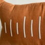 Linen Lumbar Cushion Cover Terracotta, thumbnail 5 of 5