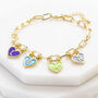 Personalised Name In Hearts Charm Bracelet, thumbnail 5 of 12