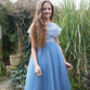 Grace ~ Blue Flower Girl Or Party Dress, thumbnail 2 of 3