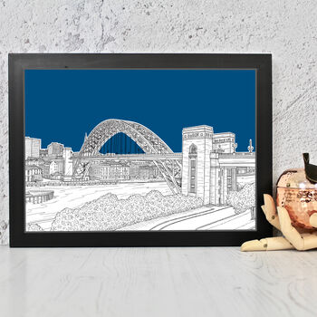 The Tyne Bridge Newcastle Drawing Art Print, 3 of 10