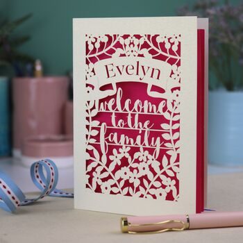 Personalised Papercut Adoption Card, 4 of 5