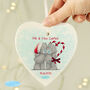 Personalised Couple Christmas Wooden Heart Decoration, thumbnail 1 of 3