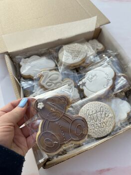Neutral Baby Shower Biscuit Favours, 7 of 7