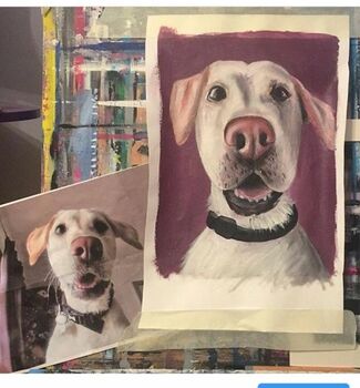 Personalised Pet Portrait Painting In Watercolour, 3 of 4