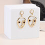 Artsy Abstract Gold Plated Drop Earrings, thumbnail 6 of 9