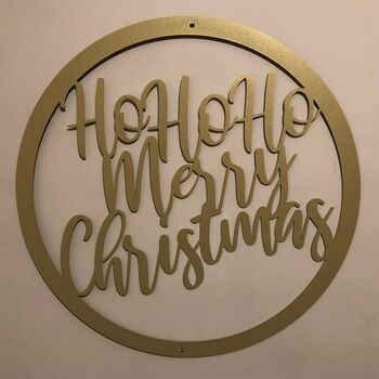 Personalised Metal Christmas Wall Decoration, 4 of 7