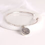 Memorial Ashes Sterling Silver Charm Bangle, thumbnail 3 of 6