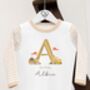Children's Personalised Beige Stripe Digger Pyjamas, thumbnail 1 of 9