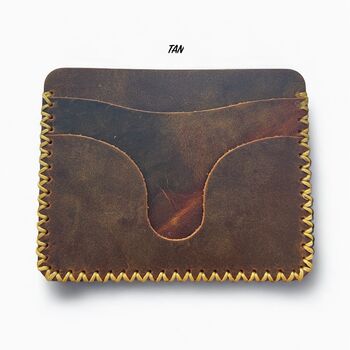 Personalised Super Slim Wallet Handcrafted Minimalist Card Holder, 11 of 11