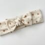 Daisy Print Topknot Bow Headband, thumbnail 1 of 3