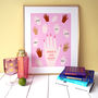 Personalised Hands Hen Party Print, Unframed, thumbnail 2 of 4