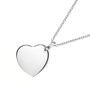 Personalised Drop Heart Necklace Sterling Silver, thumbnail 3 of 9