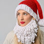 Christmas Knitting Kit Santa's Hat And Beard, thumbnail 4 of 5
