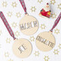Personalised Name Cut Out Wooden Christmas Decoration, thumbnail 4 of 6