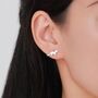Sterling Silver Very Cute Weasel Stud Earrings, thumbnail 7 of 12