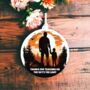 Personalised Father And Child Hiking Silhouette Gift, thumbnail 1 of 2