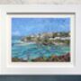 Port Isaac Cornwall Upcycled Paper Collage Print, thumbnail 1 of 5