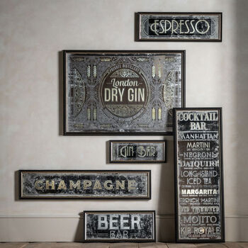 Retro Champagne Mirror Sign, 3 of 6