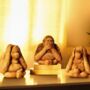 Three Monkey Garden Ornaments See Hear Speak No Evil, thumbnail 5 of 12
