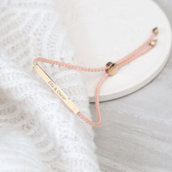 Personalised Rose Gold Plated Identity Rope Bracelet, 3 of 5