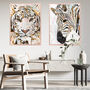 Textured Grunge Tiger Gold White Art Print, thumbnail 5 of 6