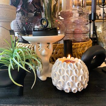 White Ceramic Coral Tealight Holder, 8 of 8