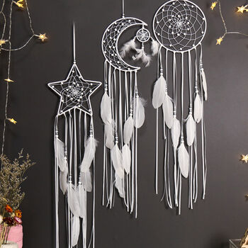 White Mystical Christmas Wall Deco Dream Catcher, 2 of 8