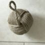 Natural Jute Rope Knot Door Stopper Monkey's Fist, thumbnail 3 of 3