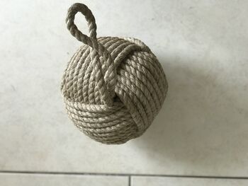 Natural Jute Rope Knot Door Stopper Monkey's Fist, 3 of 3